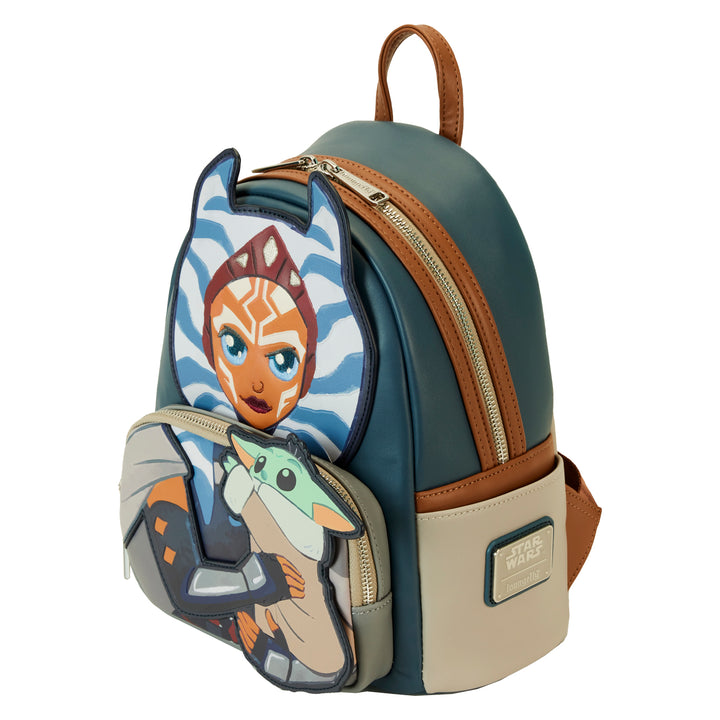 Loungefly Star Wars The Mandalorian Ahsoka & Grogu Precious Cargo Mini Backpack