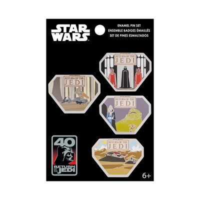 Star Wars Return of the Jedi 40th Anniversary 4 pc Pin Set