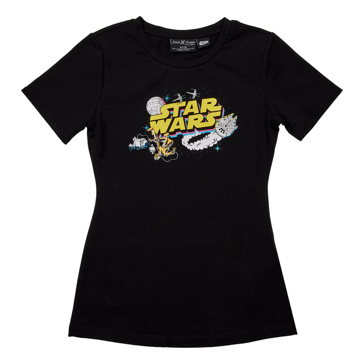 Stitch Shoppe by Loungefly Star Wars Space Logo "Ariana" Fashion Top Shirt