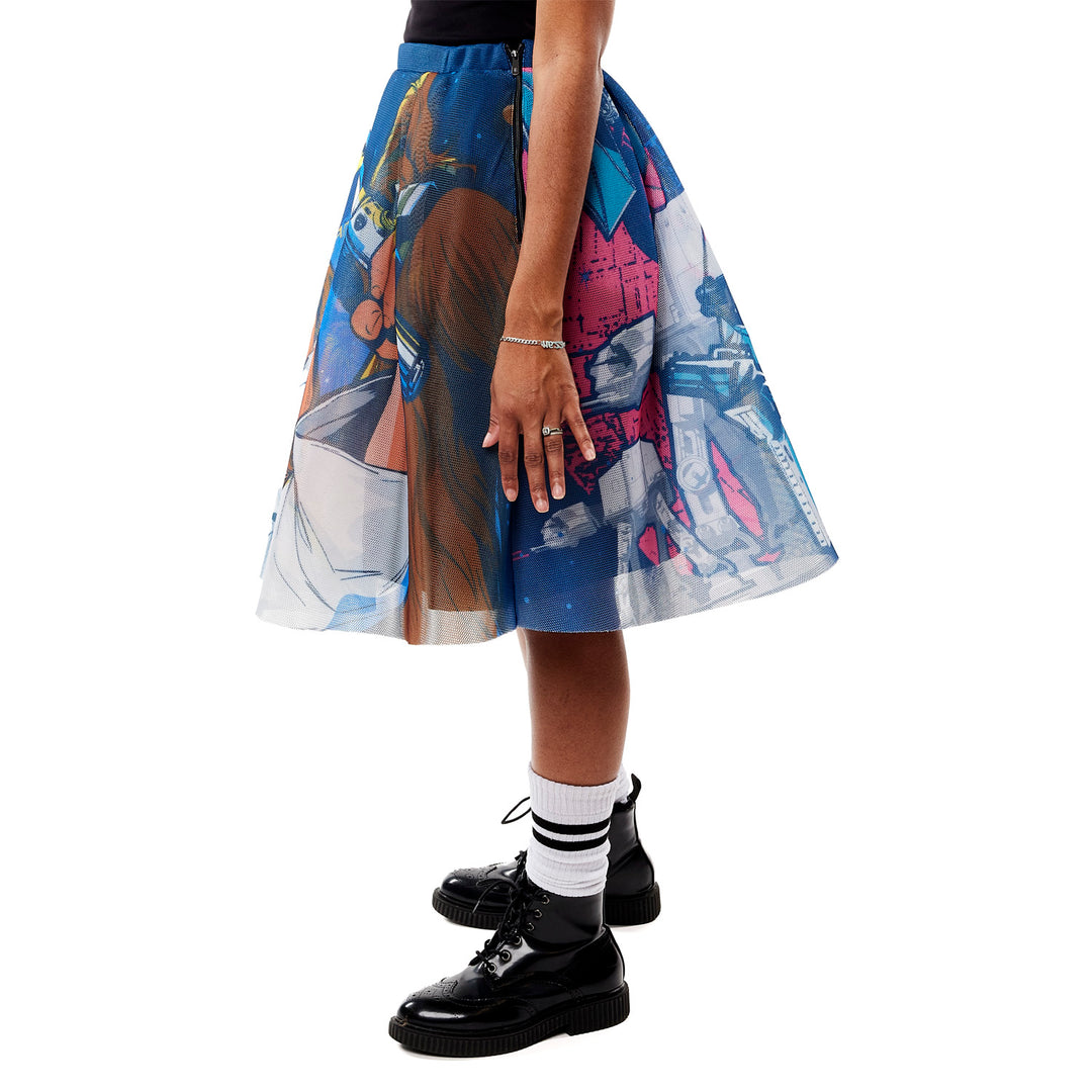 Stitch Shoppe by Loungefly Star Wars Dark vs. Light Side Double Sided "Heather" Skirt