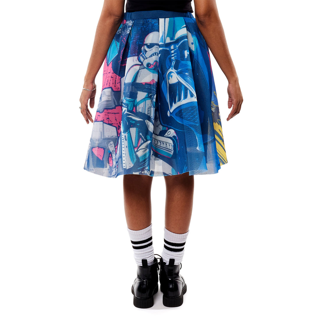 Stitch Shoppe by Loungefly Star Wars Dark vs. Light Side Double Sided "Heather" Skirt