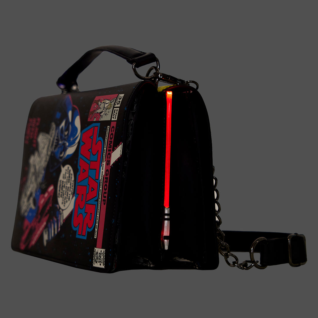 Stitch Shoppe by Loungefly Star Wars Dark vs. Light Side Light Up/Glow in the Dark Crossbody