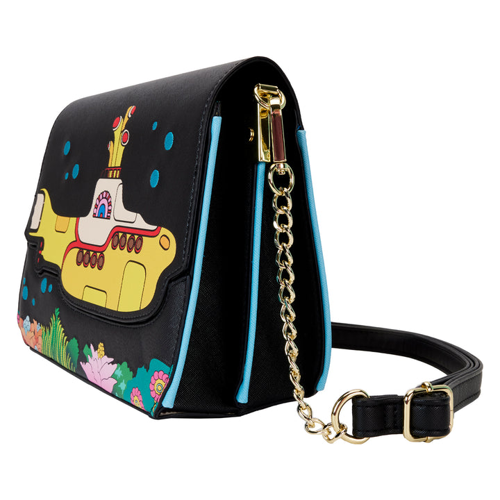 Loungefly The Beatles Yellow Submarine Flap Pocket Crossbody Bag