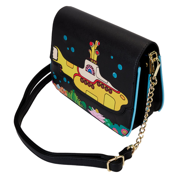 Loungefly The Beatles Yellow Submarine Flap Pocket Crossbody Bag