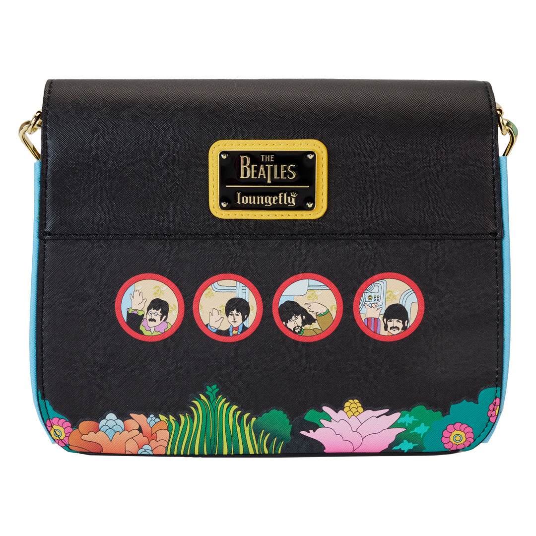 Loungefly The Beatles Yellow Submarine Flap Pocket Crossbody Bag