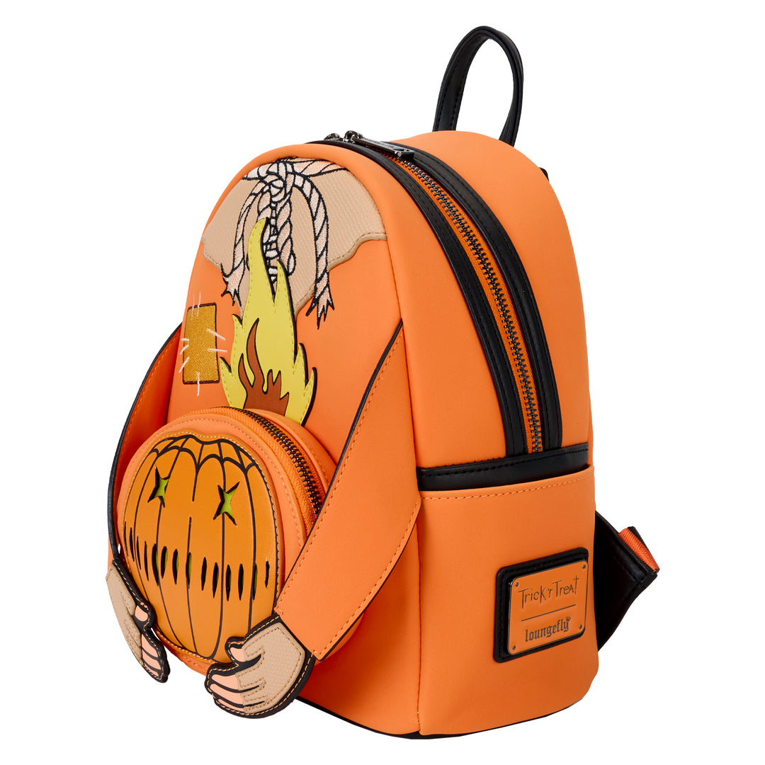 Loungefly Legendary Trick 'R' Treat Flaming Head Sam Light Up/Glow in the Dark Mini Backpack