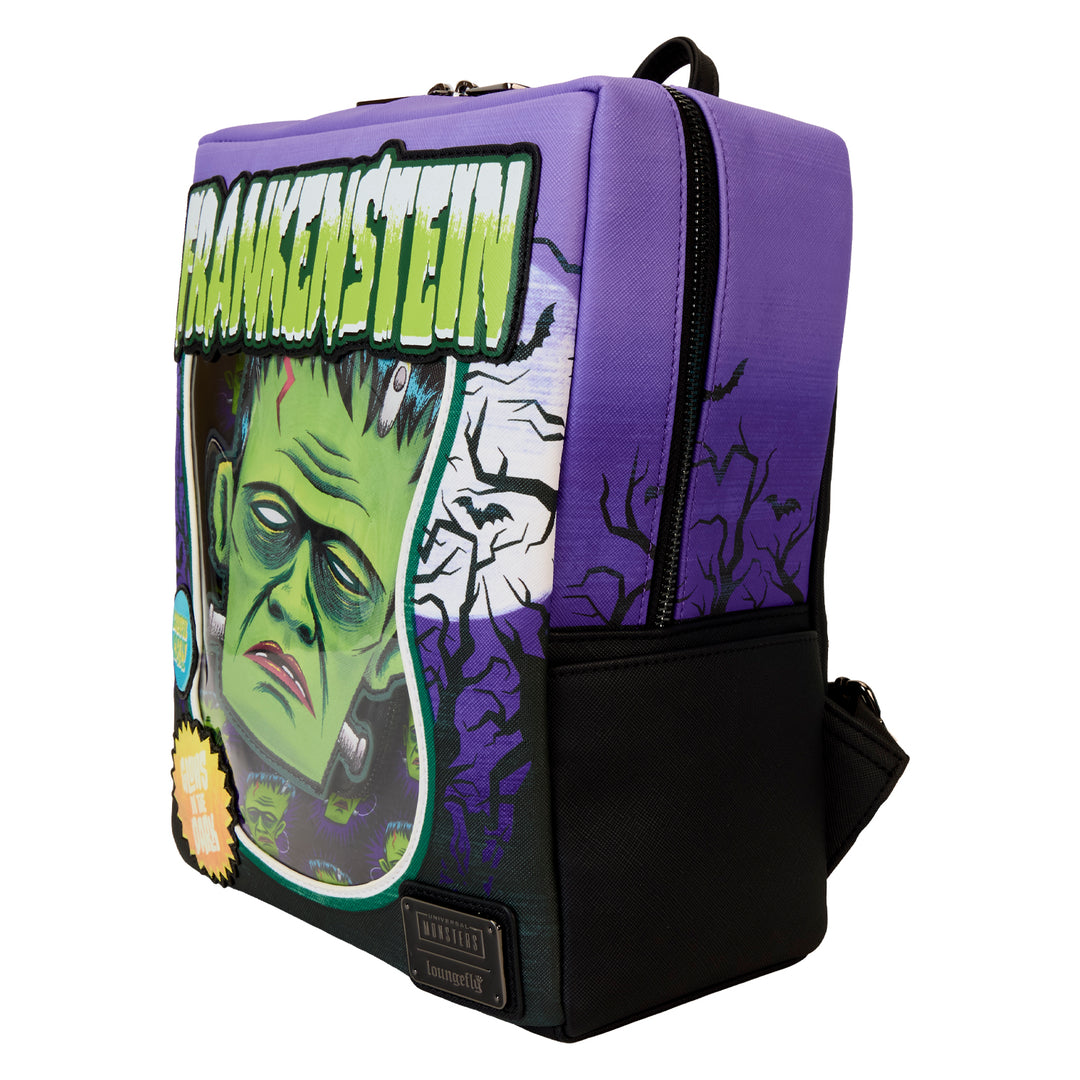 Loungefly Universal Monsters Frankenstein Neon Mask Glow in the Dark Mini Backpack