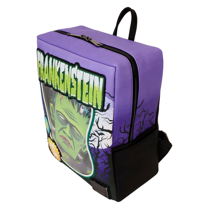 Loungefly Universal Monsters Frankenstein Neon Mask Glow in the Dark Mini Backpack