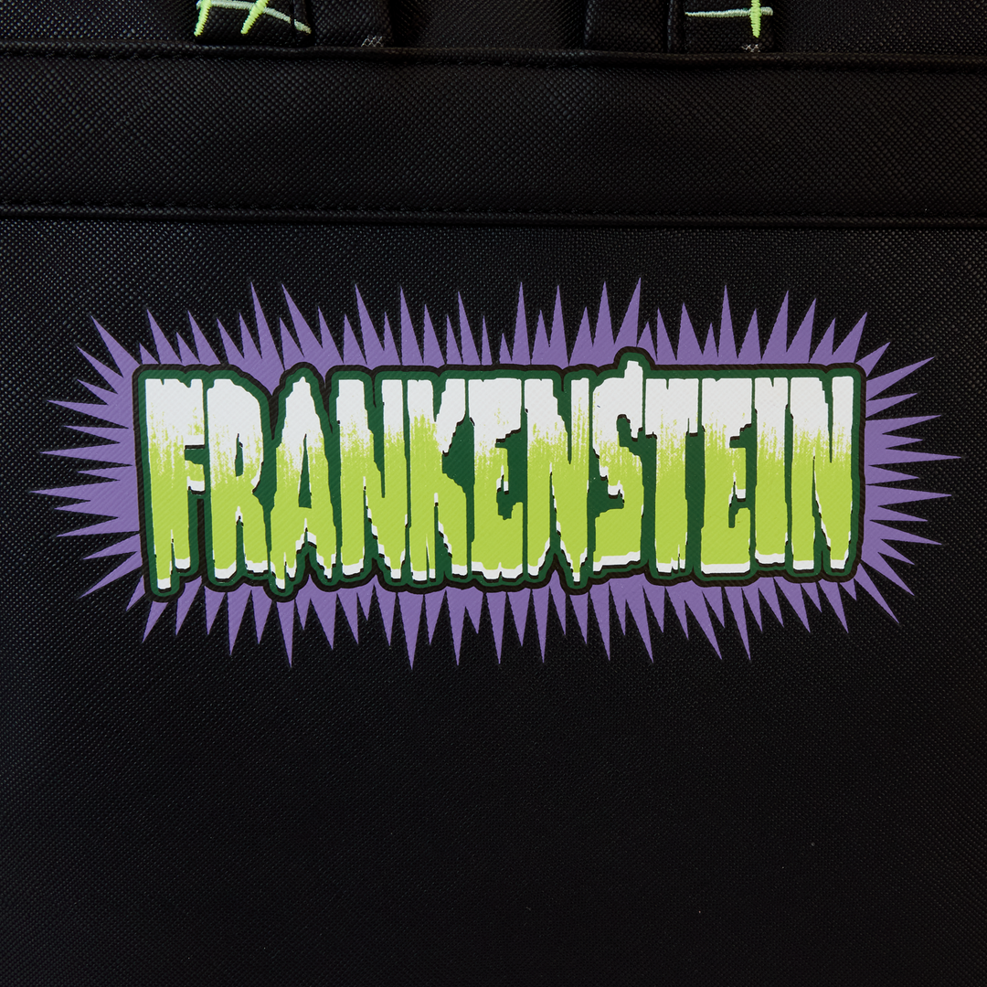 Loungefly Universal Monsters Frankenstein Neon Mask Glow in the Dark Mini Backpack