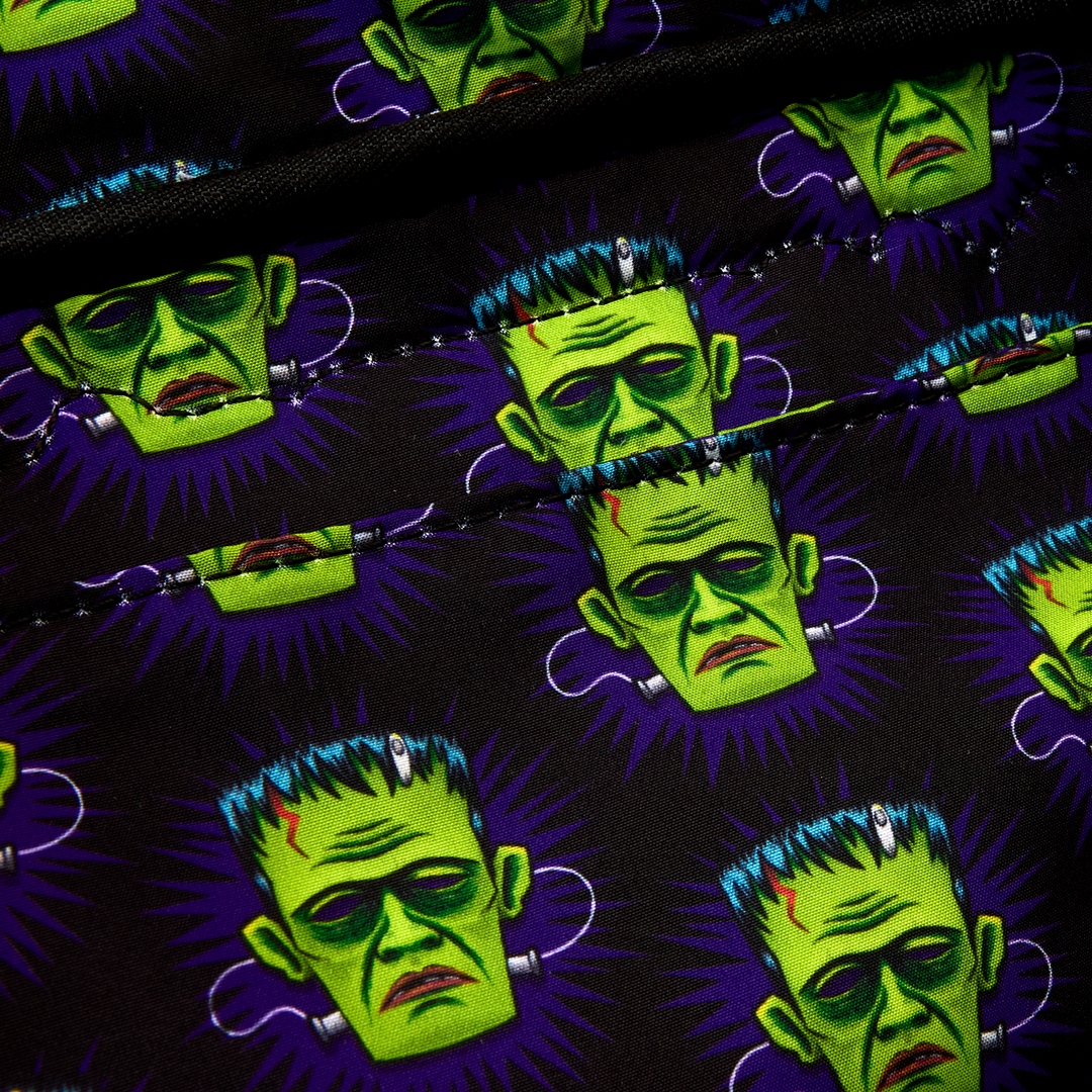 Loungefly Universal Monsters Frankenstein Neon Mask Glow in the Dark Mini Backpack