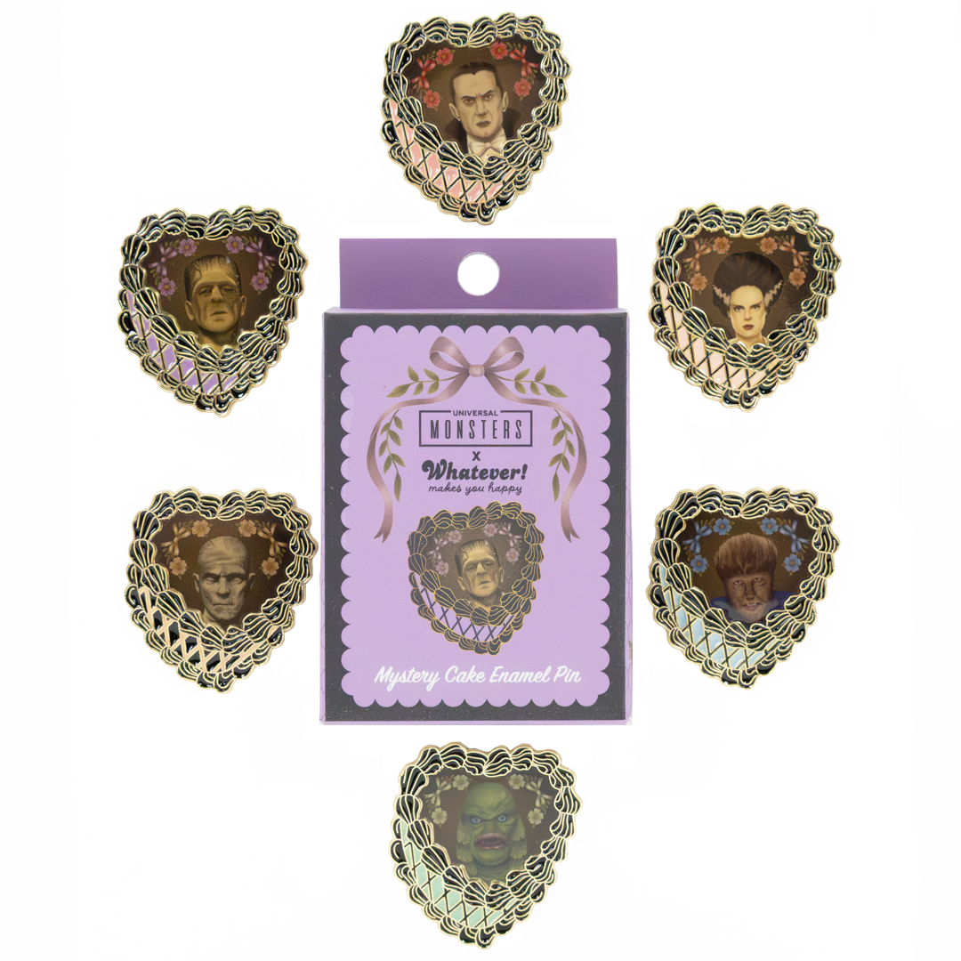 Whatever! Makes You Happy Universal Monsters Coquette Mystery Box Cake Epoxy Pin