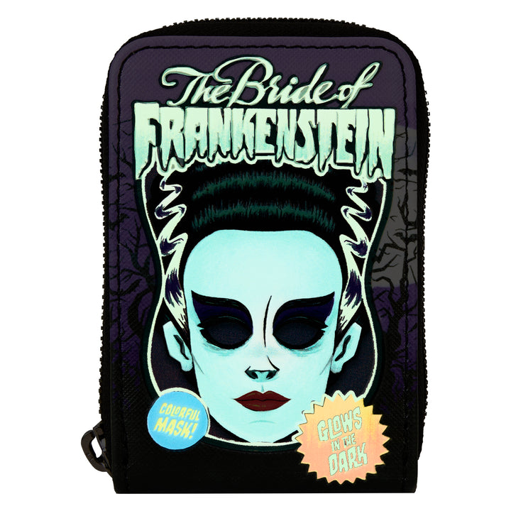 Loungefly Universal Monsters Bride of Frankenstein Neon Mask Wallet