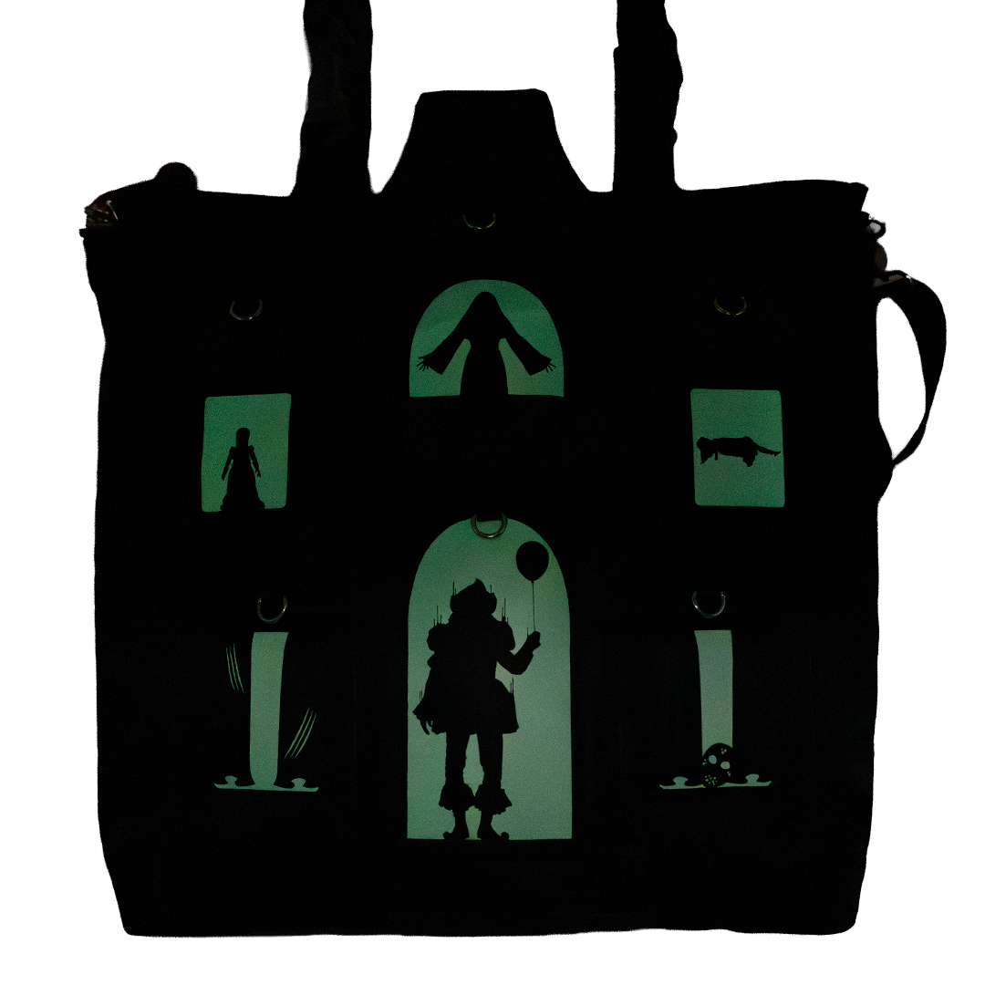 Whatever! Makes You Happy WB Horror House Oversized Padded Tote Bag