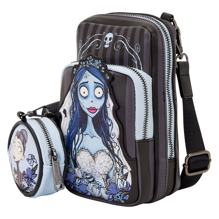 Loungefly Corpse Bride Emily Sling Crossbody Bag with Coin Bag