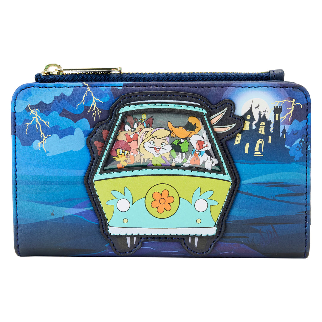 Warner Bros 100th Anniversary Looney Tunes Scooby Doo Mash Up Glow in the Dark Wallet