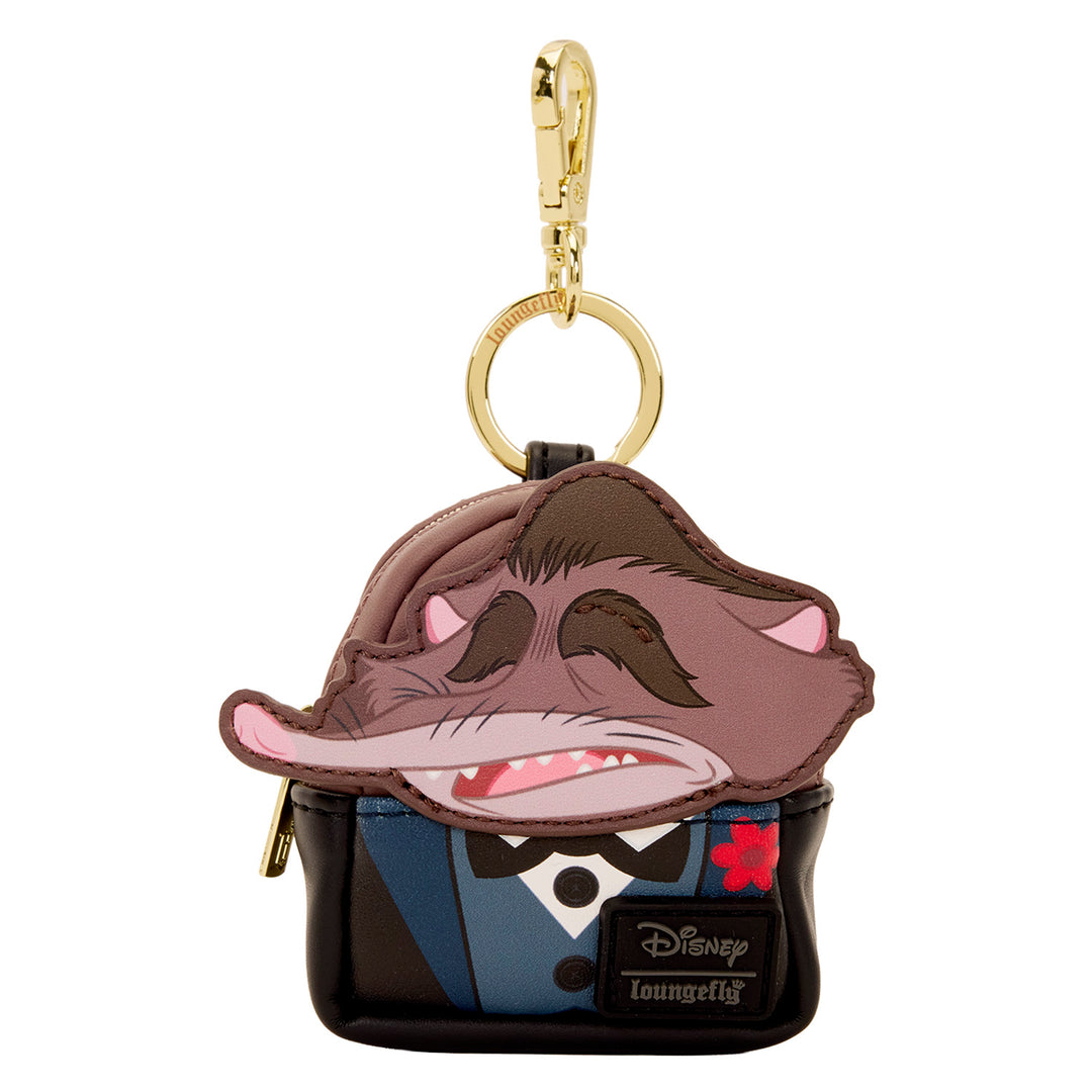 Keychain with cartoon character face on a white background
