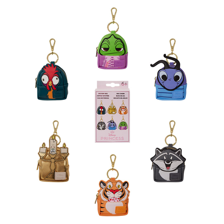 Loungefly Disney Princess Sidekicks Mystery Mini Backpack Keychain Charm