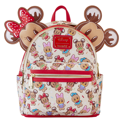 Disney Mickey & Friends Gingerbread Cookie AOP Ear Holder Mini Backpack