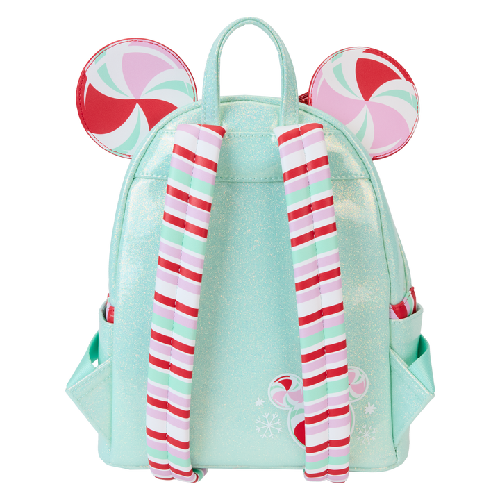 Loungefly Disney Minnie Holiday Peppermint Ornaments Mini Backpack