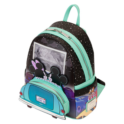 Loungefly Disney Mickey and Minnie Date Night Drive-in Mini Backpack