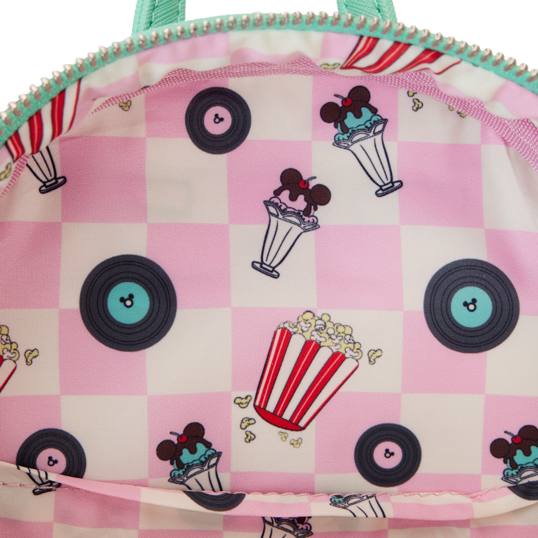 Loungefly Disney Mickey and Minnie Date Night Drive-in Mini Backpack