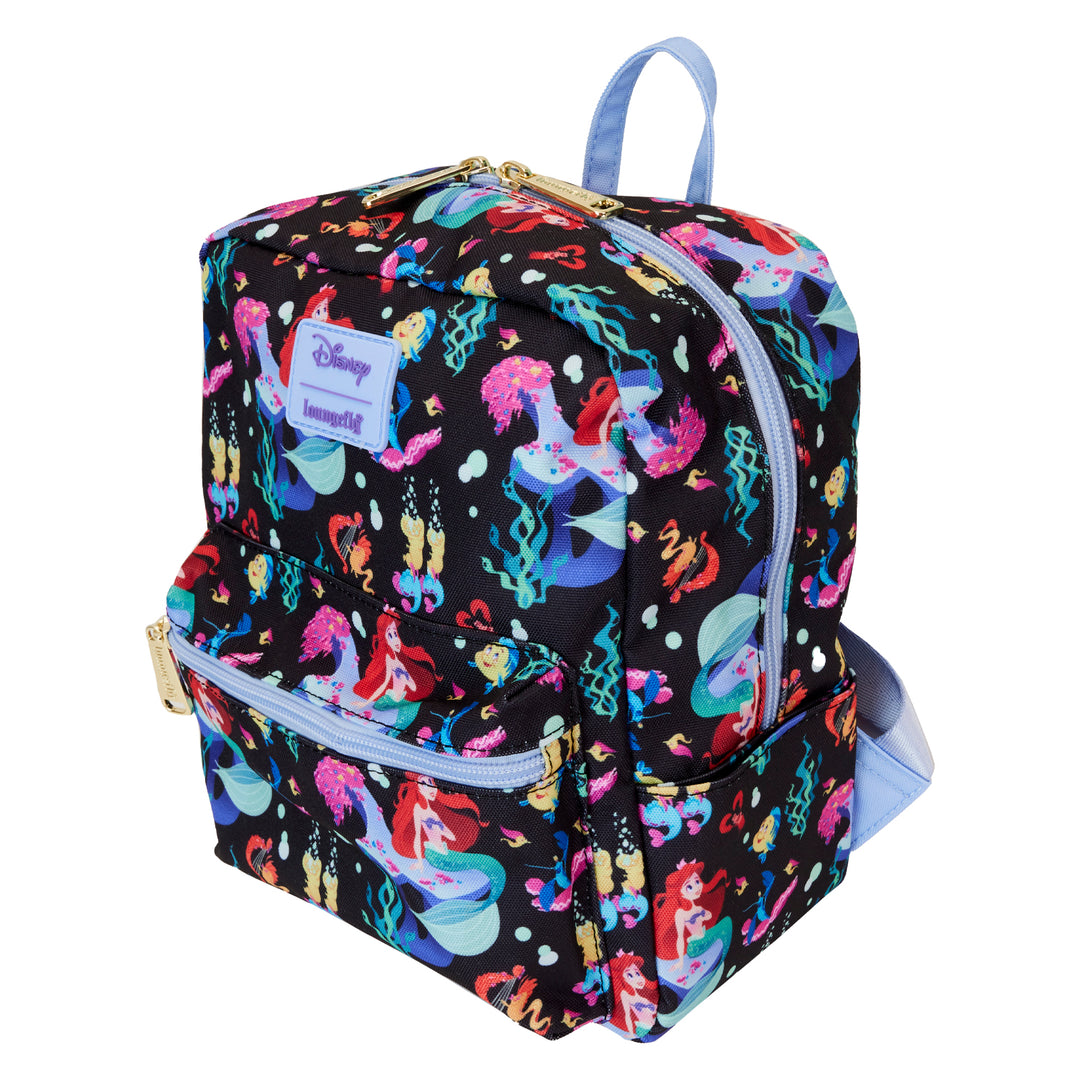 Loungefly Disney The Little Mermaid 35th Anniversary AOP Nylon Mini Backpack