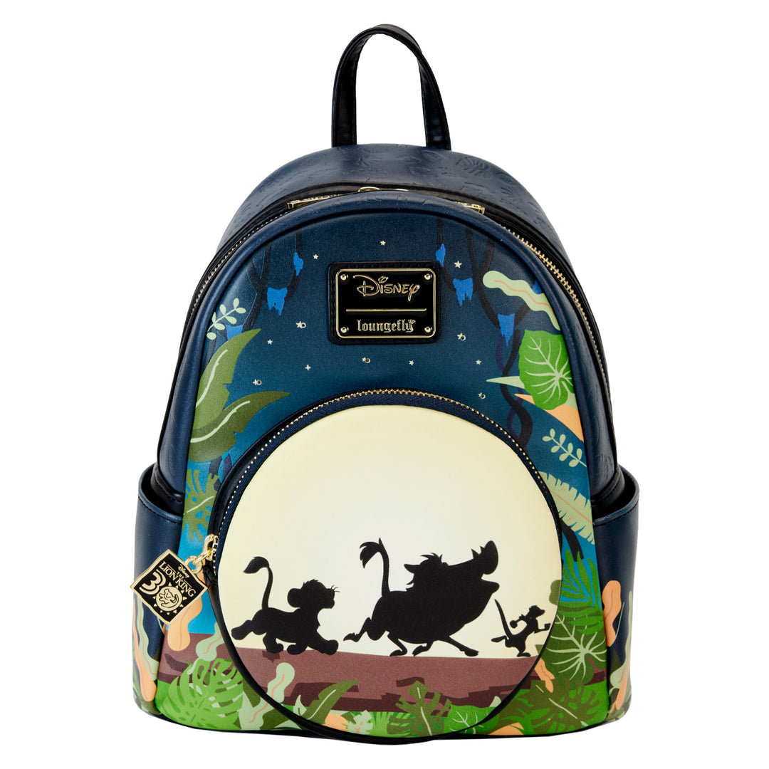 Loungefly Disney The Lion King 30th Anniversary Hakuna Matata Silhouette Glow in the Dark and Light Up Mini Backpack