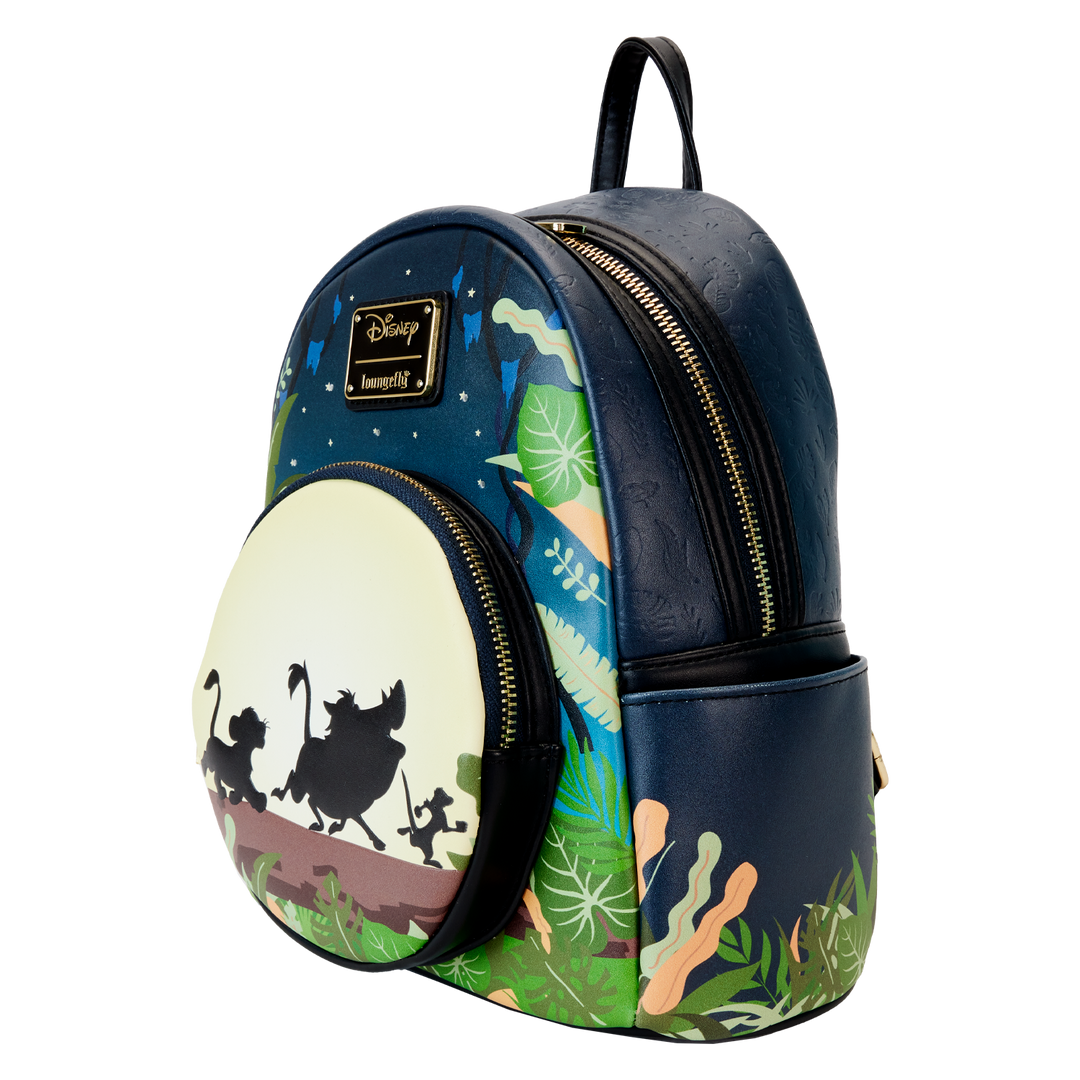 Loungefly Disney The Lion King 30th Anniversary Hakuna Matata Silhouette Glow in the Dark and Light Up Mini Backpack