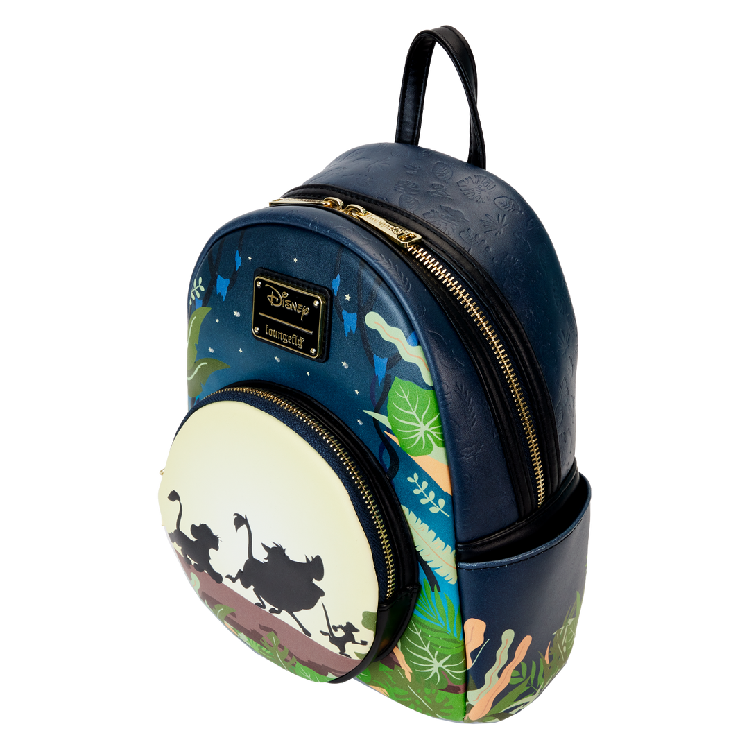 Loungefly Disney The Lion King 30th Anniversary Hakuna Matata Silhouette Glow in the Dark and Light Up Mini Backpack