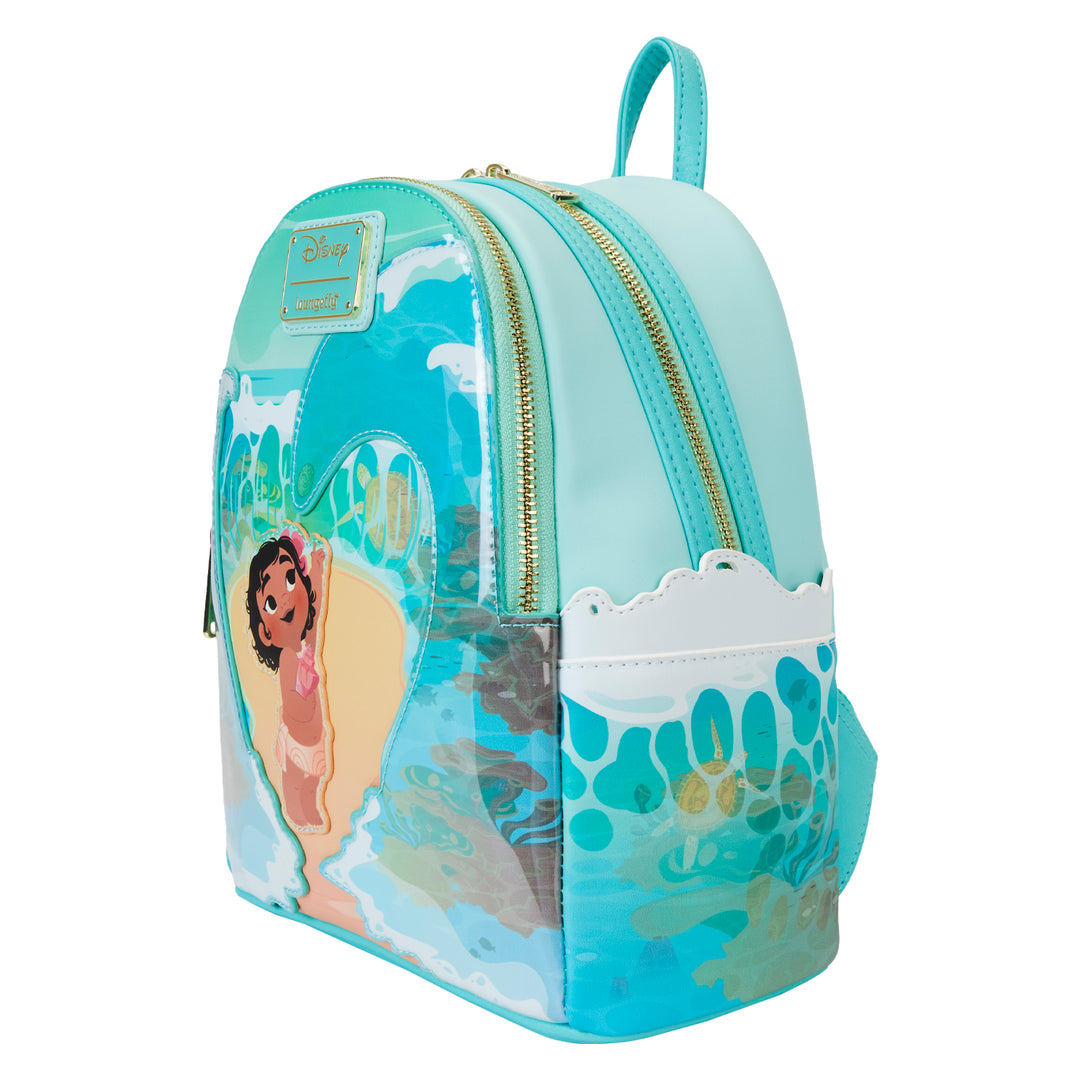 Loungefly Disney Moana Ocean Waves Glow in the Dark Mini Backpack