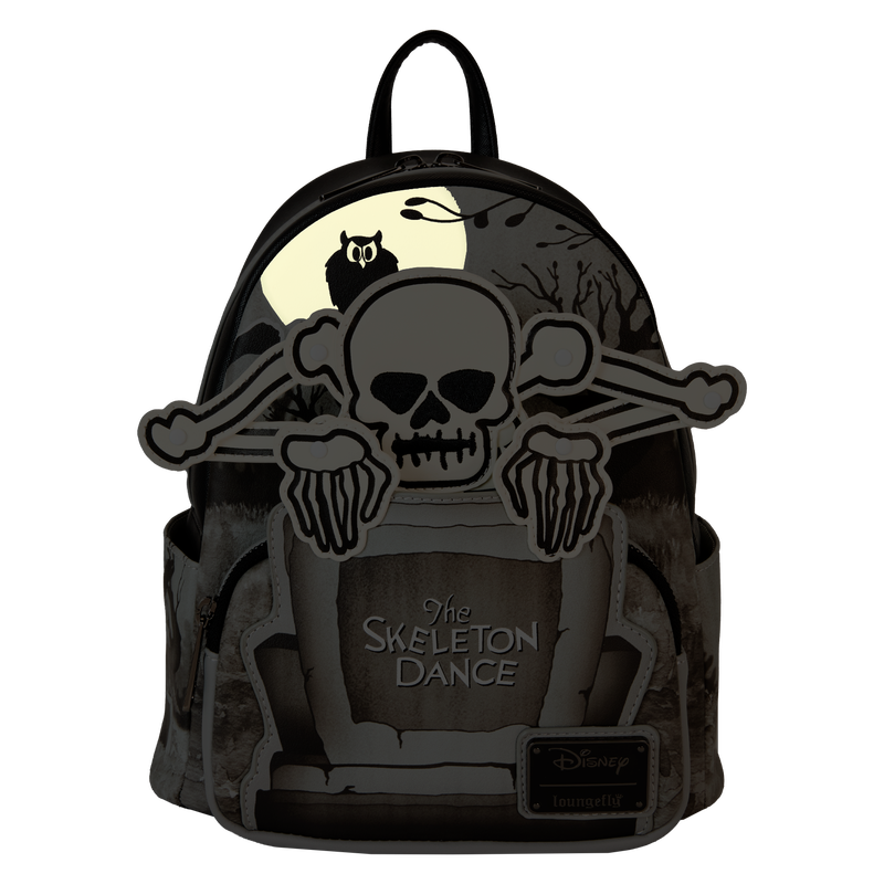 Loungefly Disney The Skeleton Dance 95th Anniversary Glow in the Dark Mini Backpack