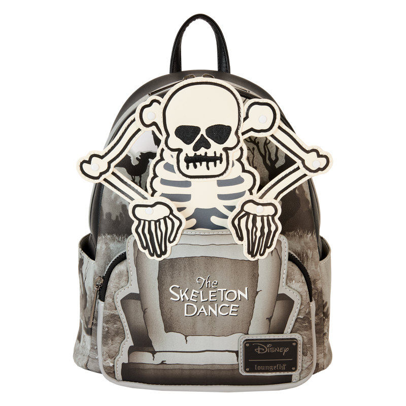 Loungefly Disney The Skeleton Dance 95th Anniversary Glow in the Dark Mini Backpack