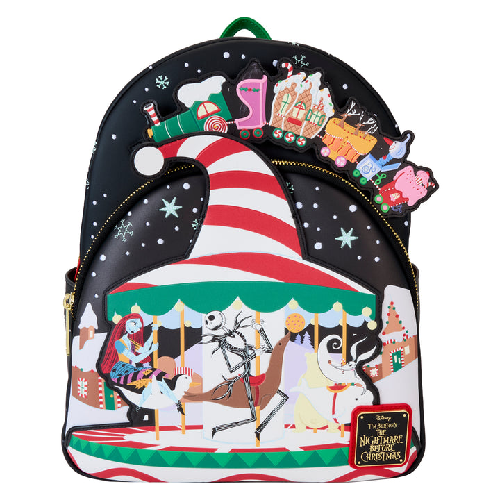 Loungefly Disney The Nightmare Before Christmas Journey to Christmas Town Glow in the Dark Mini Backpack