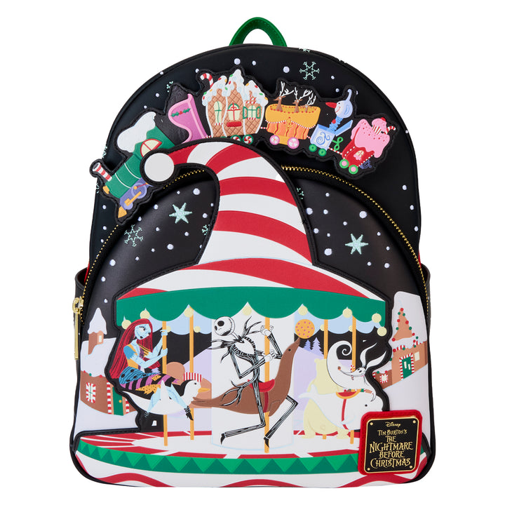 Loungefly Disney The Nightmare Before Christmas Journey to Christmas Town Glow in the Dark Mini Backpack