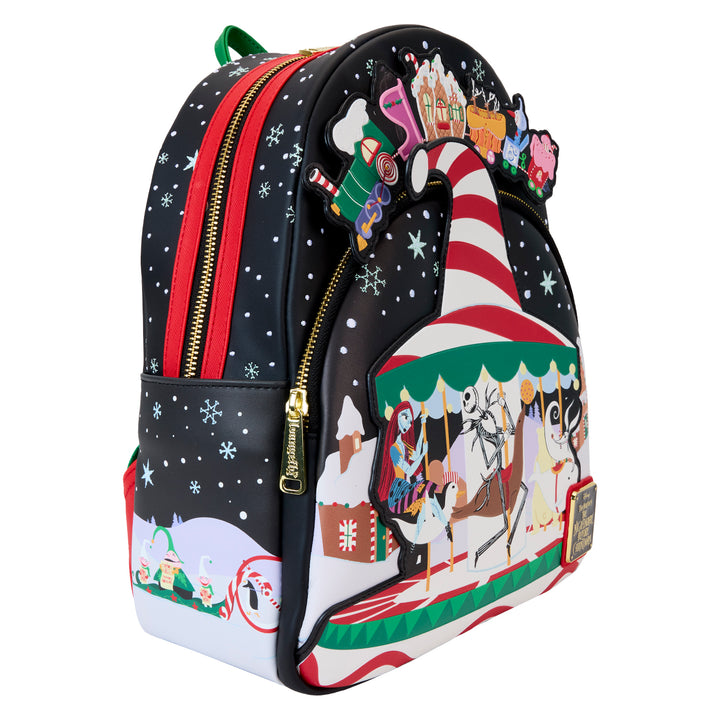 Loungefly Disney The Nightmare Before Christmas Journey to Christmas Town Glow in the Dark Mini Backpack