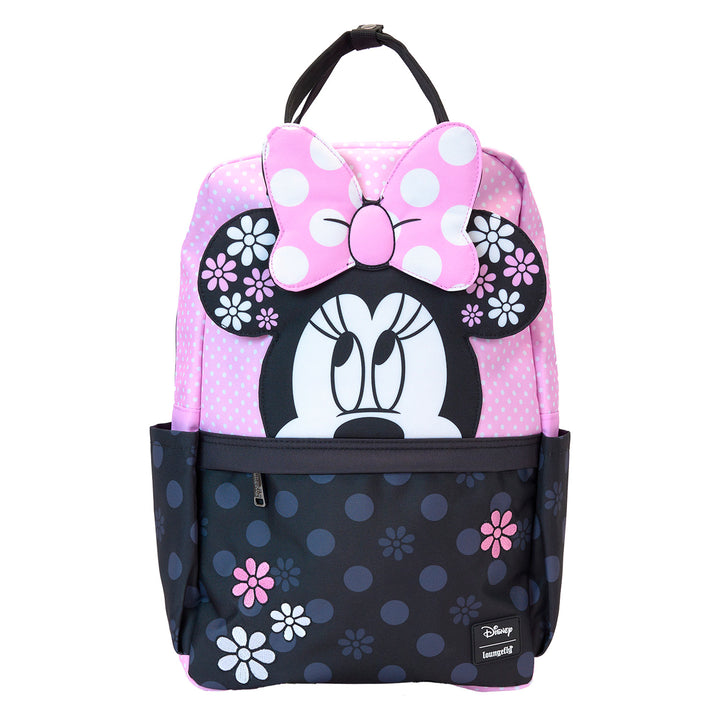 Loungefly Disney Minnie Rock the Dots Floral Full-Size Nylon Backpack