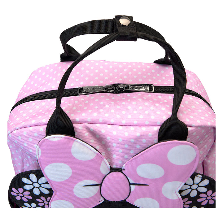 Loungefly Disney Minnie Rock the Dots Floral Full-Size Nylon Backpack