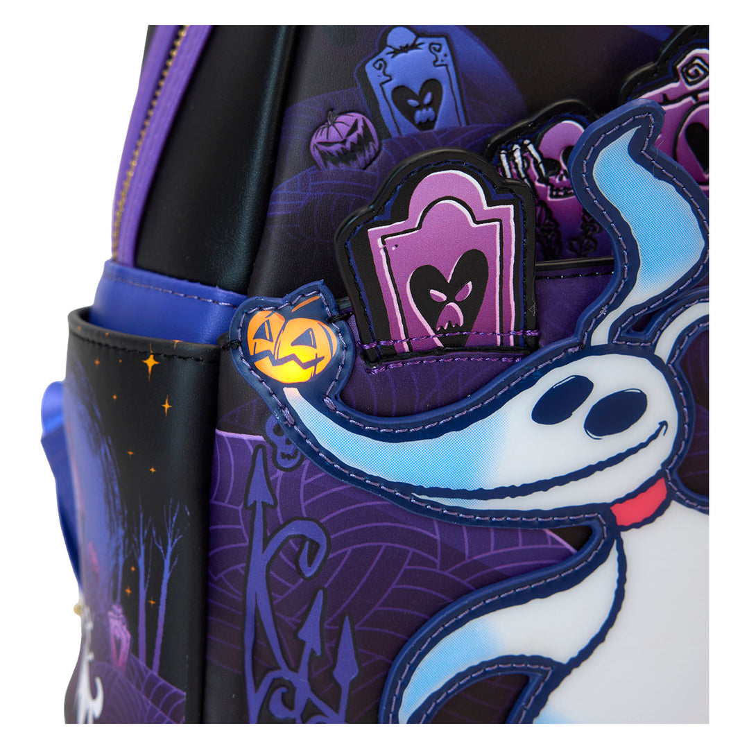 Loungefly Disney The Nightmare Before Christmas Zero Light-Up Mini Backpack