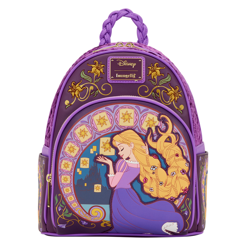 Loungefly Disney Tangled Rapunzel Lanterns Quilted Mini Backpack