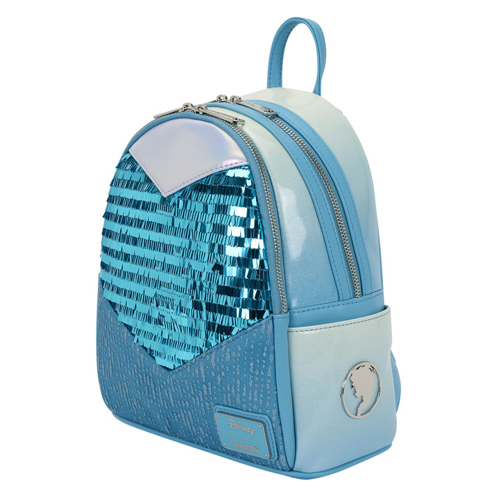 Loungefly Disney Frozen Princess Elsa Glitter Sequin Cosplay Mini Backpack