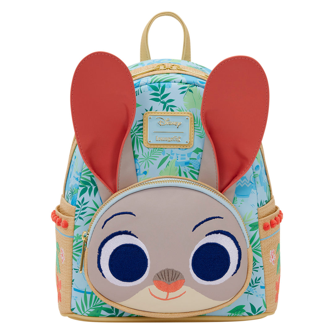 Backpack with character face and ears on a white background