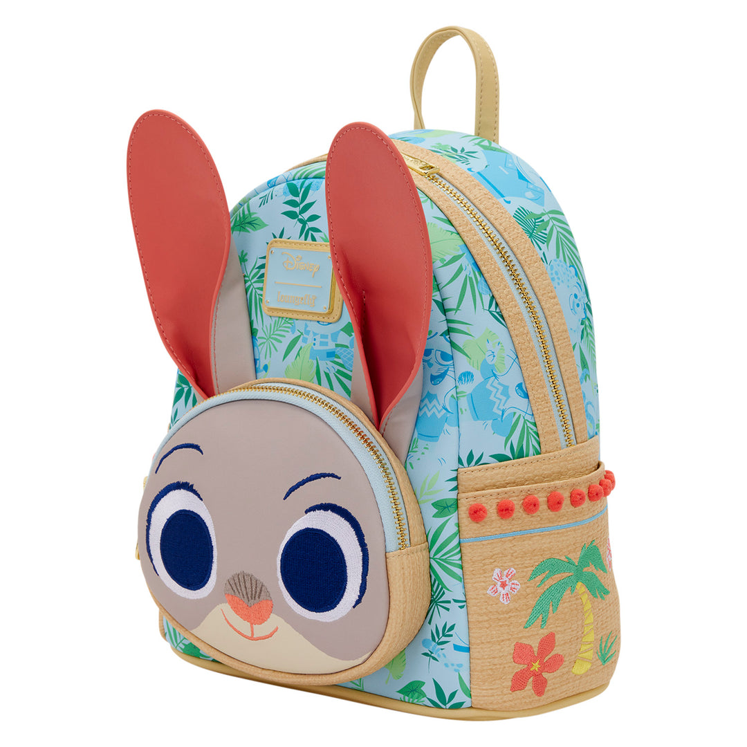 Backpack with a character design on a white background