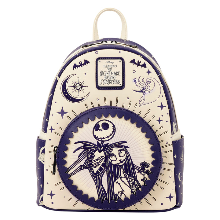 Loungefly Disney The Nightmare Before Christmas Jack Skellington & Sally Night Sky Mini Backpack