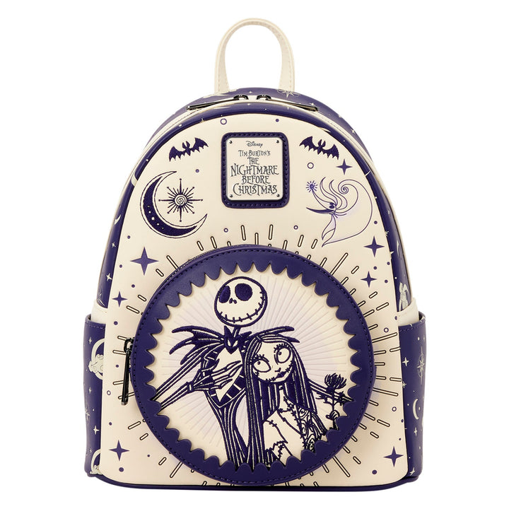 Loungefly Disney The Nightmare Before Christmas Jack Skellington & Sally Night Sky Mini Backpack