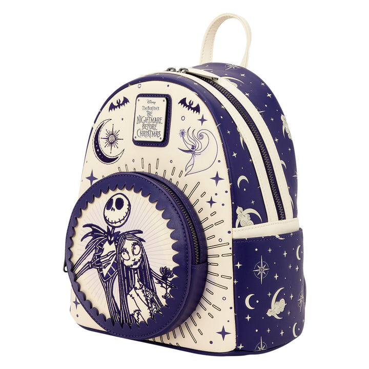 Loungefly Disney The Nightmare Before Christmas Jack Skellington & Sally Night Sky Mini Backpack