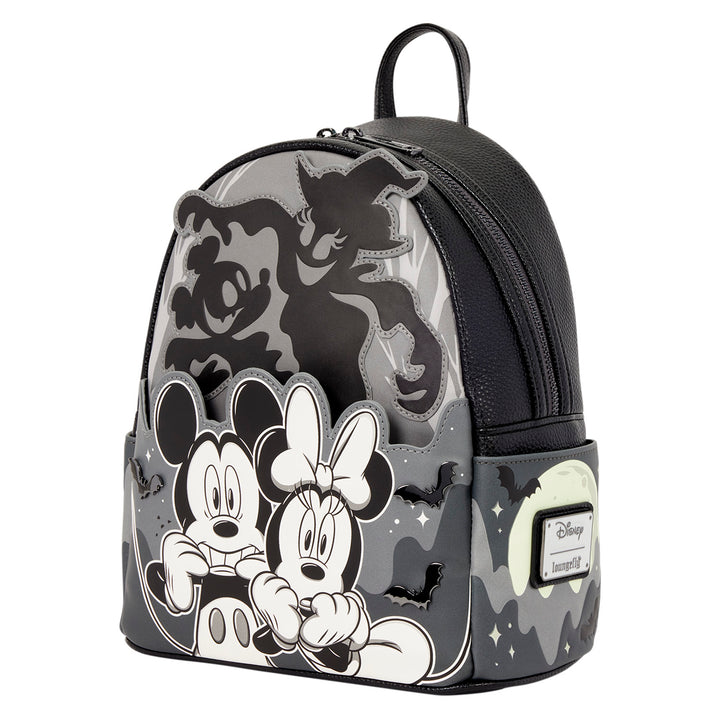 Loungefly Disney Mickey & Minnie Mouse Ghost Light-Up Glow Mini Backpack