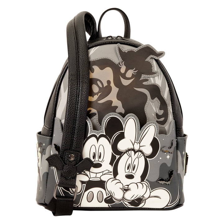 Loungefly Disney Mickey & Minnie Mouse Ghost Light-Up Glow Mini Backpack