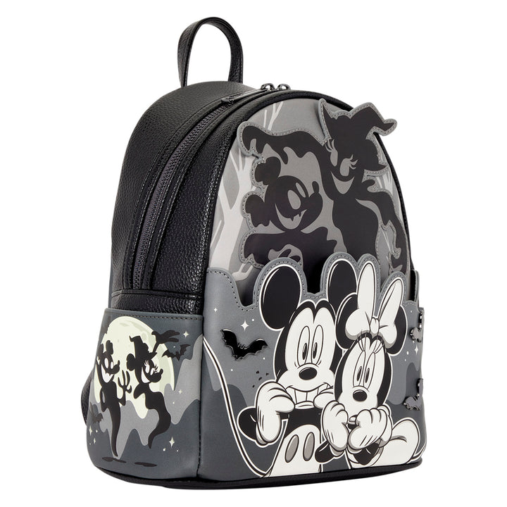 Loungefly Disney Mickey & Minnie Mouse Ghost Light-Up Glow Mini Backpack