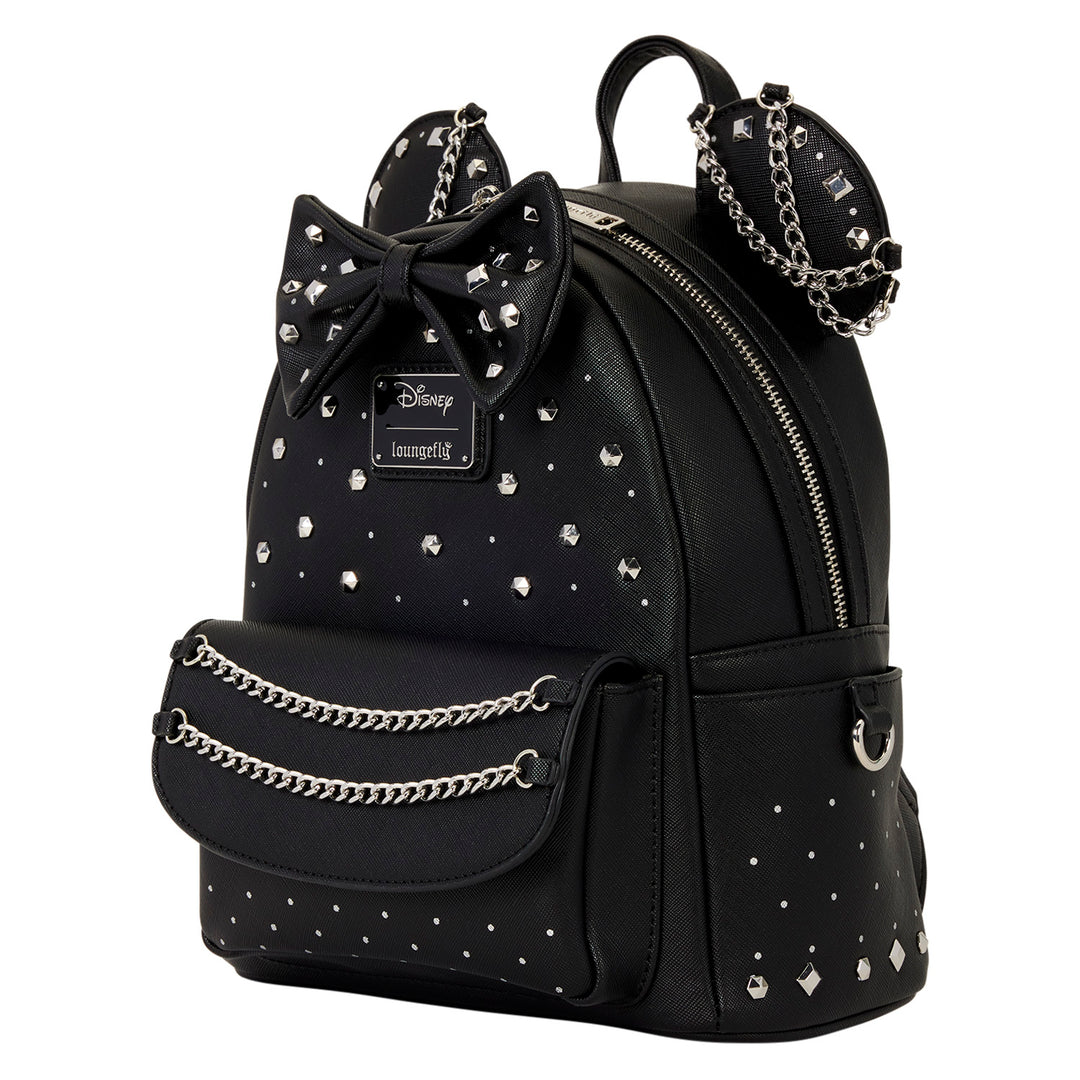 Loungefly Disney Minnie Mouse Studs & Chains Mini Backpack