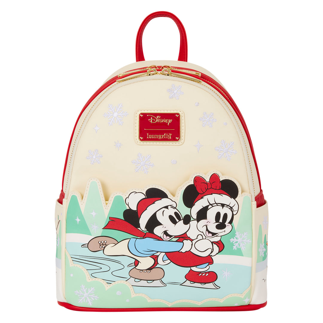 Loungefly Disney Mickey & Friends Ice Skating Mini Backpack with Headband Holder